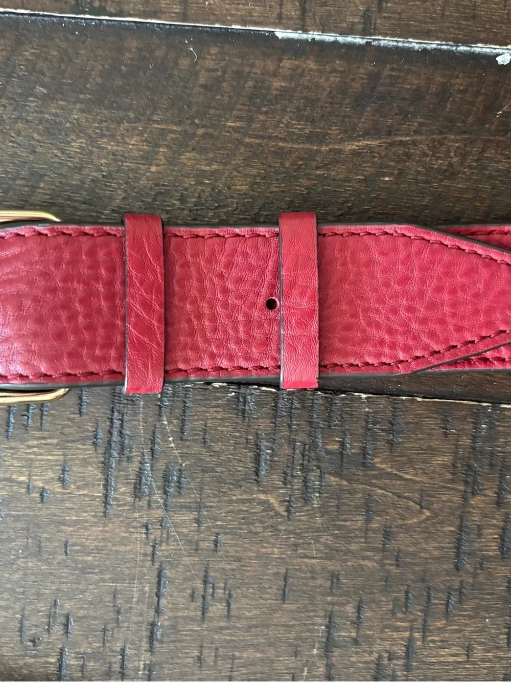 Rebecca Minkoff Red Crossbody Unlined Leather Purse with Silver Studs - Picture 2 of 10